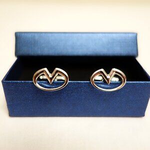 Brand New Chromed Infiniti Emblem Cufflinks with Case, Silver